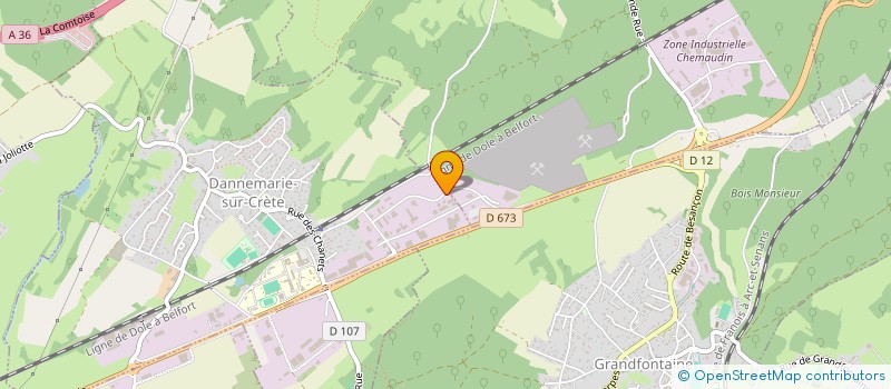 localisation de l'entreprise AMEDEC EURL à DANNEMARIE-SUR-CRETE