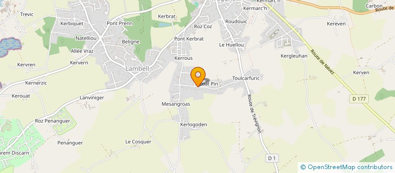 localisation de l'entreprise AMEGAB  TREGUNC