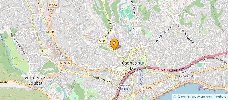 localisation de l'entreprise AMEGLIO FRERES à CAGNES-SUR-MER
