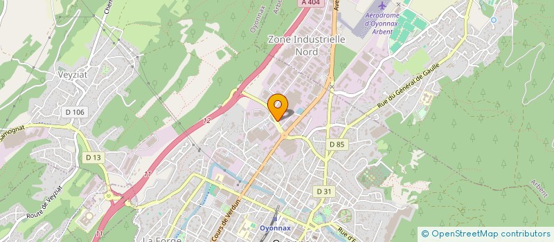 localisation de l'entreprise AMELA à OYONNAX