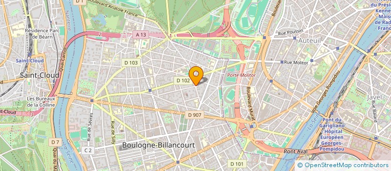 localisation de l'entreprise AMELIA FILMS  BOULOGNE-BILLANCOURT