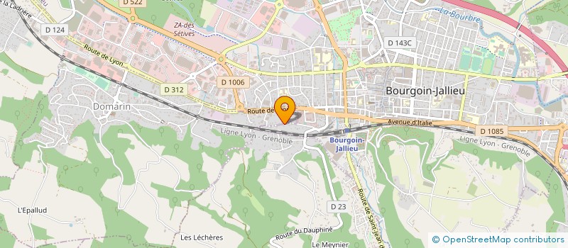 localisation de l'entreprise AMELIE COIFFURE à BOURGOIN-JALLIEU