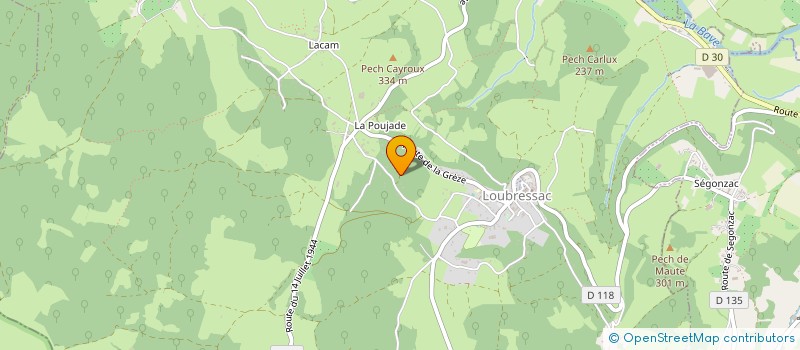 localisation de l'entreprise AMELIN ENERGIE  LOUBRESSAC