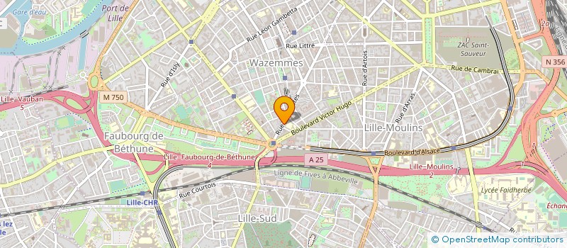 localisation de l'entreprise AMELIORATION CHAUFFAGE SANITAIRE TOUSSAINT  LILLE