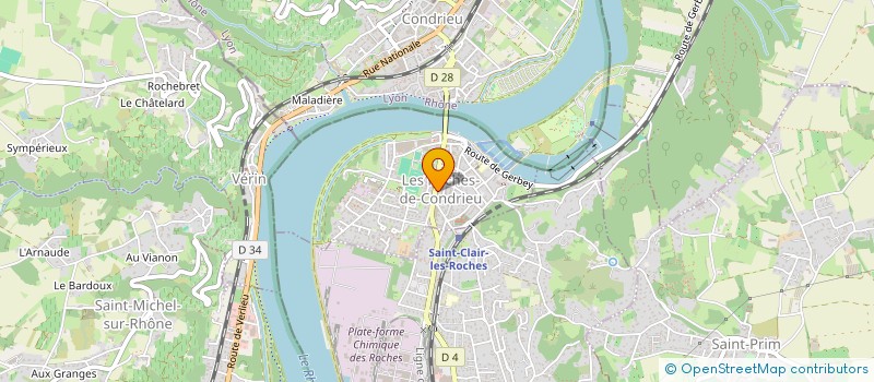 localisation de l'entreprise AMELISE  LES ROCHES-DE-CONDRIEU