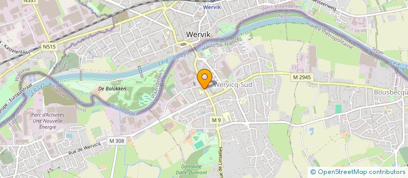 localisation de l'entreprise AMELISSA  WERVICQ-SUD