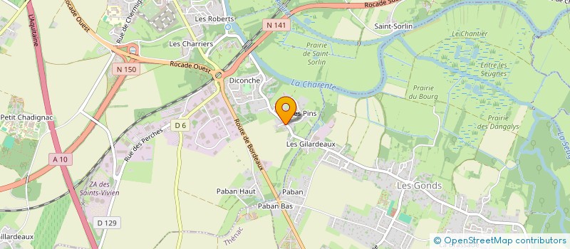 localisation de l'entreprise AMELYA  SAINTES