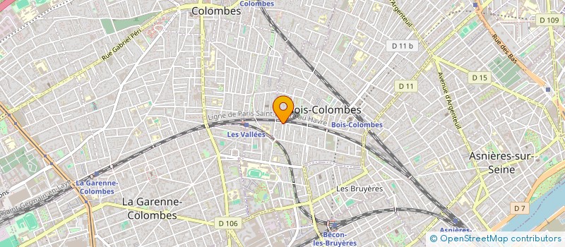 localisation de l'entreprise AMEN MEDIA à BOIS-COLOMBES