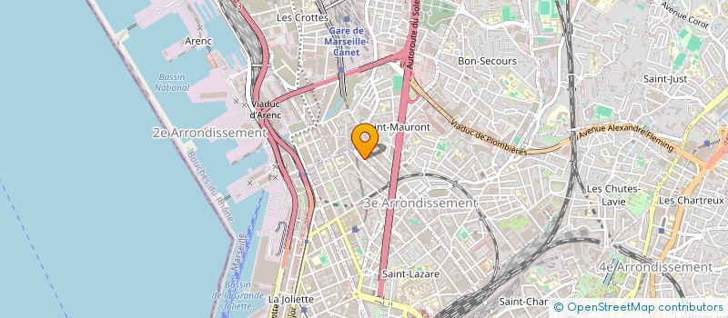 localisation de l'entreprise AMENA TRAVAUX ET REHAB DU BATIMENT à MARSEILLE
