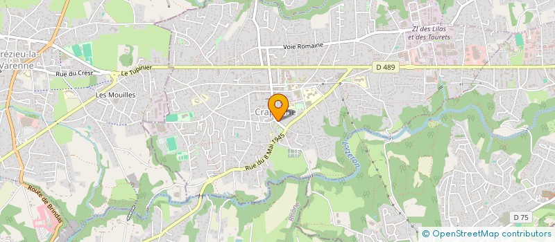 localisation de l'entreprise AMENAG ENTRET CONST PISCINES  CRAPONNE