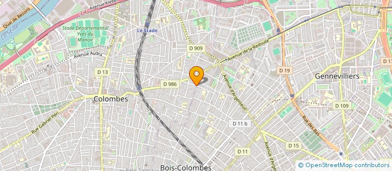 localisation de l'entreprise AMENAGEM MENUISER PLAFOND CLOISON AMOVIB à COLOMBES
