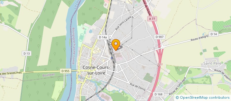 localisation de l'entreprise AMENAGEMENT 2000 à COSNE-COURS-SUR-LOIRE