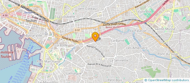 localisation de l'entreprise AMENAGEMENT BAT CONSTRUCTION VAROISE à TOULON