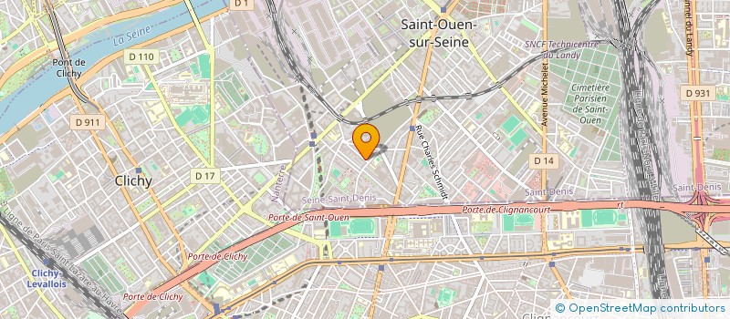localisation de l'entreprise AMENAGEMENT BATIMENT BUREAUTIQUE à SAINT-OUEN-SUR-SEINE