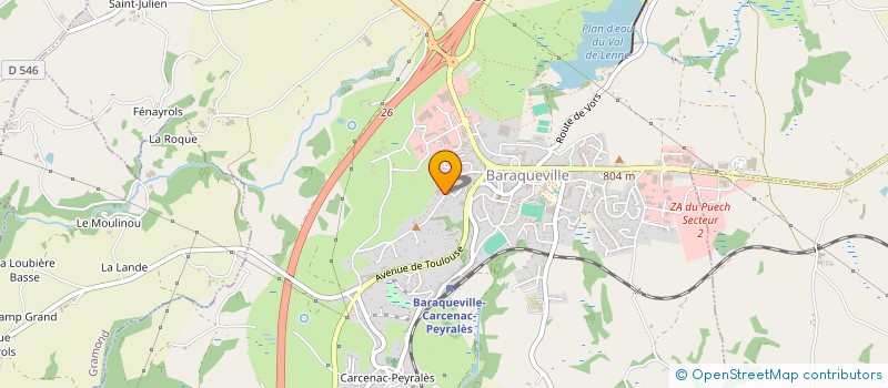 localisation de l'entreprise AMENAGEMENT - BATIMENT - SERVICES à BARAQUEVILLE