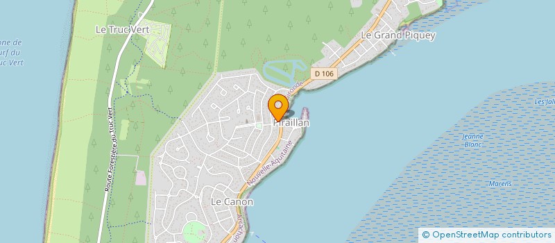 localisation de l'entreprise AMENAGEMENT BOIS CONCEPT à LEGE-CAP-FERRET