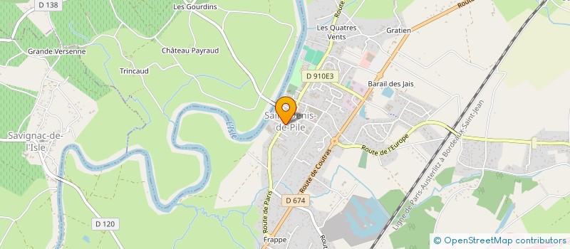 localisation de l'entreprise AMENAGEMENT CLIMAT PLOMBERIE ELECTRICITE  SAINT-DENIS-DE-PILE