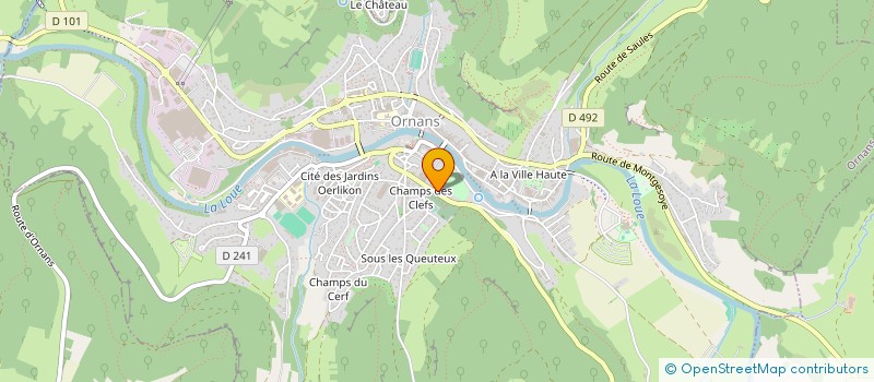 localisation de l'entreprise AMENAGEMENT DE LA VALLEE  ORNANS