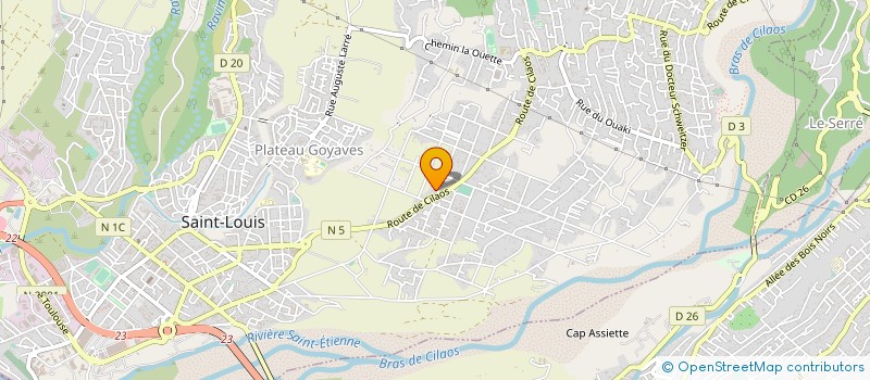 localisation de l'entreprise AMENAGEMENT EQUIPEMENT RAYONNAGE REUNION  SAINT-LOUIS