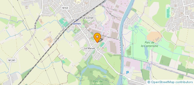 localisation de l'entreprise AMENAGEMENT ESPACE TERTIAIRE à SANTES