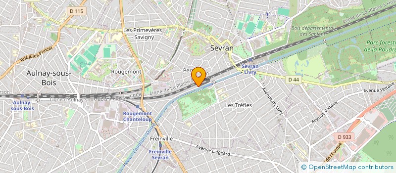localisation de l'entreprise AMENAGEMENT ESPACES VERTS PAYSAGERS à SEVRAN