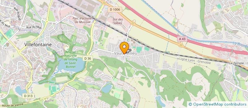 localisation de l'entreprise AMENAGEMENT ETUDES TRAVAUX  VAULX-MILIEU