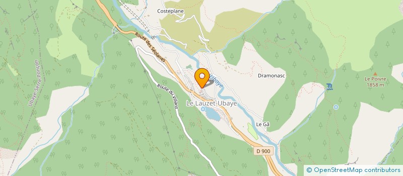 localisation de l'entreprise AMENAGEMENT EXPLOITATION CENTRALE ELECTR  LE LAUZET-UBAYE