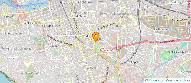 localisation de l'entreprise AMENAGEMENT INGENIERIE DE PROVENCE à MARSEILLE