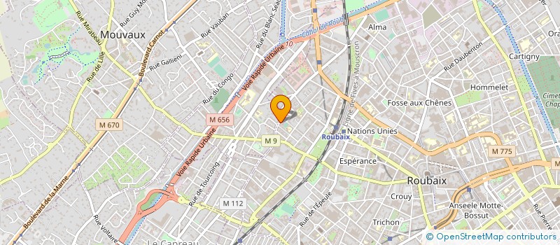 localisation de l'entreprise AMENAGEMENT INTERIEUR METROPOLE LILLOISE à ROUBAIX