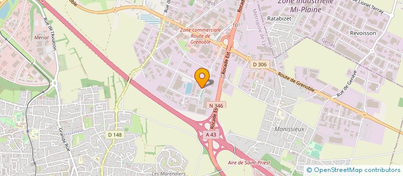 localisation de l'entreprise AMENAGEMENT LYONNAIS  SAINT-PRIEST