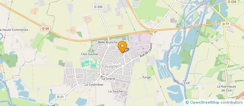 localisation de l'entreprise AMENAGEMENT MENUISERIE CLOISON PLAFOND  CHAVAGNE