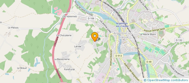 localisation de l'entreprise AMENAGEMENT MENUISERIE ELECTRICITE à ARGENTON-SUR-CREUSE