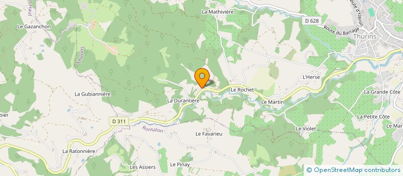 localisation de l'entreprise AMENAGEMENT MENUISERIE INDUS  THURINS