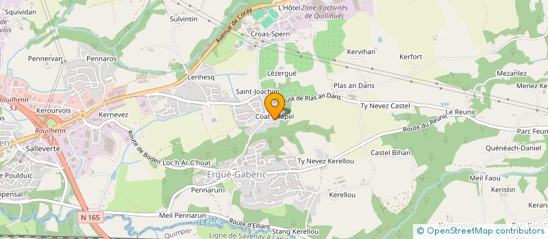 localisation de l'entreprise AMENAGEMENT MENUISERIE KEMPER  ERGUE-GABERIC