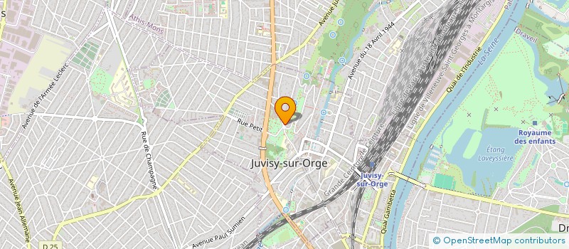 localisation de l'entreprise AMENAGEMENT PEINTURE RENOVATION à JUVISY-SUR-ORGE