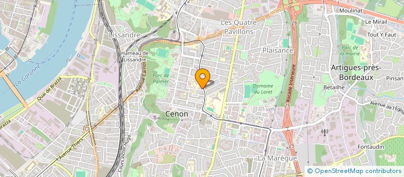 localisation de l'entreprise AMENAGEMENT PLANET SERVICES à CENON