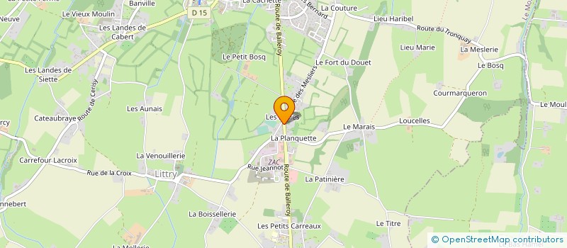 localisation de l'entreprise AMENAGEMENT, RANGEMENT, CUISINES, SALLES DE BAINS, PAR ABREVIATION ARCS à LE MOLAY-LITTRY