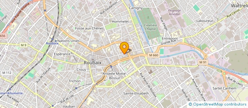 localisation de l'entreprise AMENAGEMENT-REGIE CUISINES COLLECTIVITE à ROUBAIX