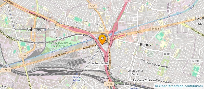 localisation de l'entreprise AMENAGEMENT TOITURE COUVERTURE à NOISY-LE-SEC