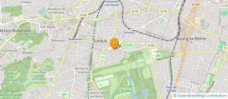 localisation de l'entreprise AMENAGEMENT URBANISME ET PAYSAGE à SCEAUX