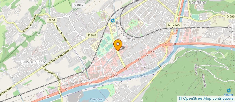 localisation de l'entreprise AMENAGEMENTS BAINS CUISINES  ALBERTVILLE