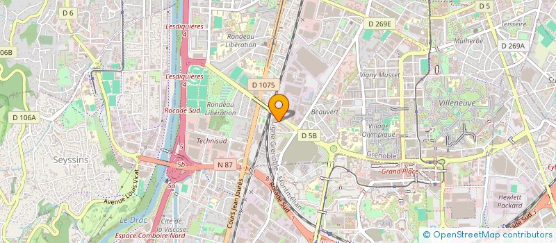 localisation de l'entreprise AMENAGEMENTS BAINS CUISINES DEPANNAGES à GRENOBLE