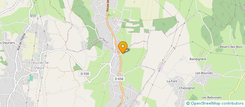 localisation de l'entreprise AMENAGEMENTS ET SOLUTIONS RENOUVELABLES  CREUZIER-LE-VIEUX