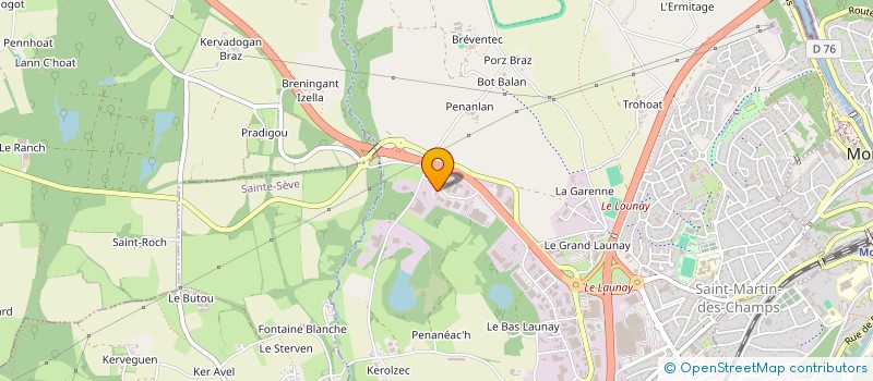 localisation de l'entreprise AMENAGEMENTS ET TERRITOIRES OUEST GEOMETRE EXPERT à SAINT-MARTIN-DES-CHAMPS