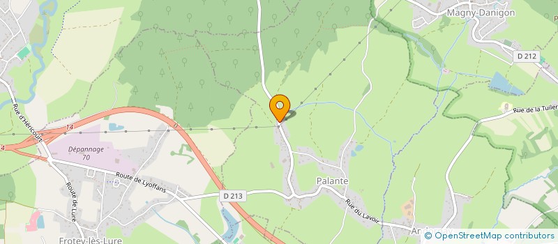 localisation de l'entreprise AMENAGEMENTS EXTERIEURS TERRASSEMENTS ET CLOTURES  PALANTE