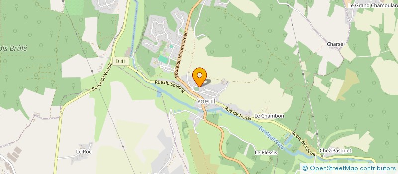 localisation de l'entreprise AMENAGEMENTS EXTERIEURS TRAVAUX PAYSAGERS à VŒUIL-ET-GIGET