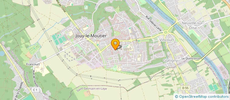 localisation de l'entreprise AMENAGEMENTS INTERIEURS CUISINES BAINS à JOUY-LE-MOUTIER