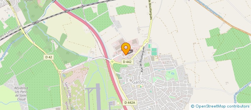 localisation de l'entreprise AMENAGEMENTS MENUISERIES ET STRUCTURES BOIS  GARONS