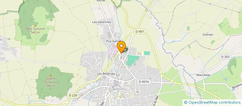 localisation de l'entreprise AMENAGEUR LOTISSEUR PROMOTEUR LOGIS  BILLOM