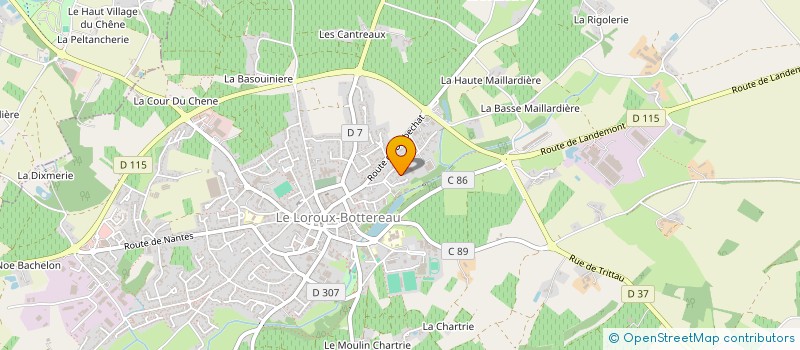 localisation de l'entreprise AMENOL  LE LOROUX-BOTTEREAU